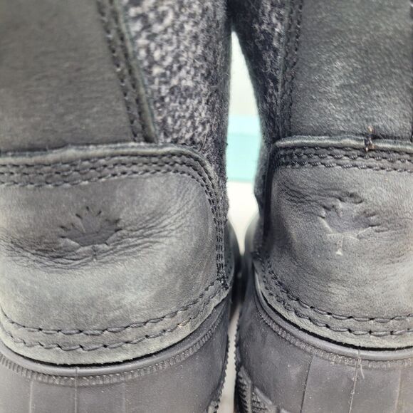 Kamik Sienna Mid Waterproof Winter Snow Boots Black Womens Sz 7M Made/CANADA 99% - Picture 7 of 11